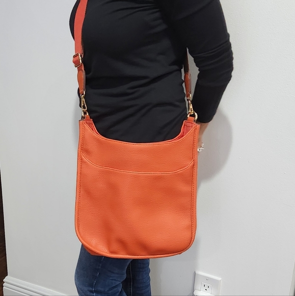 Crossbody bag messenger bag handbag Like Ahdorned Vegan Leather - Picture 9 of 10